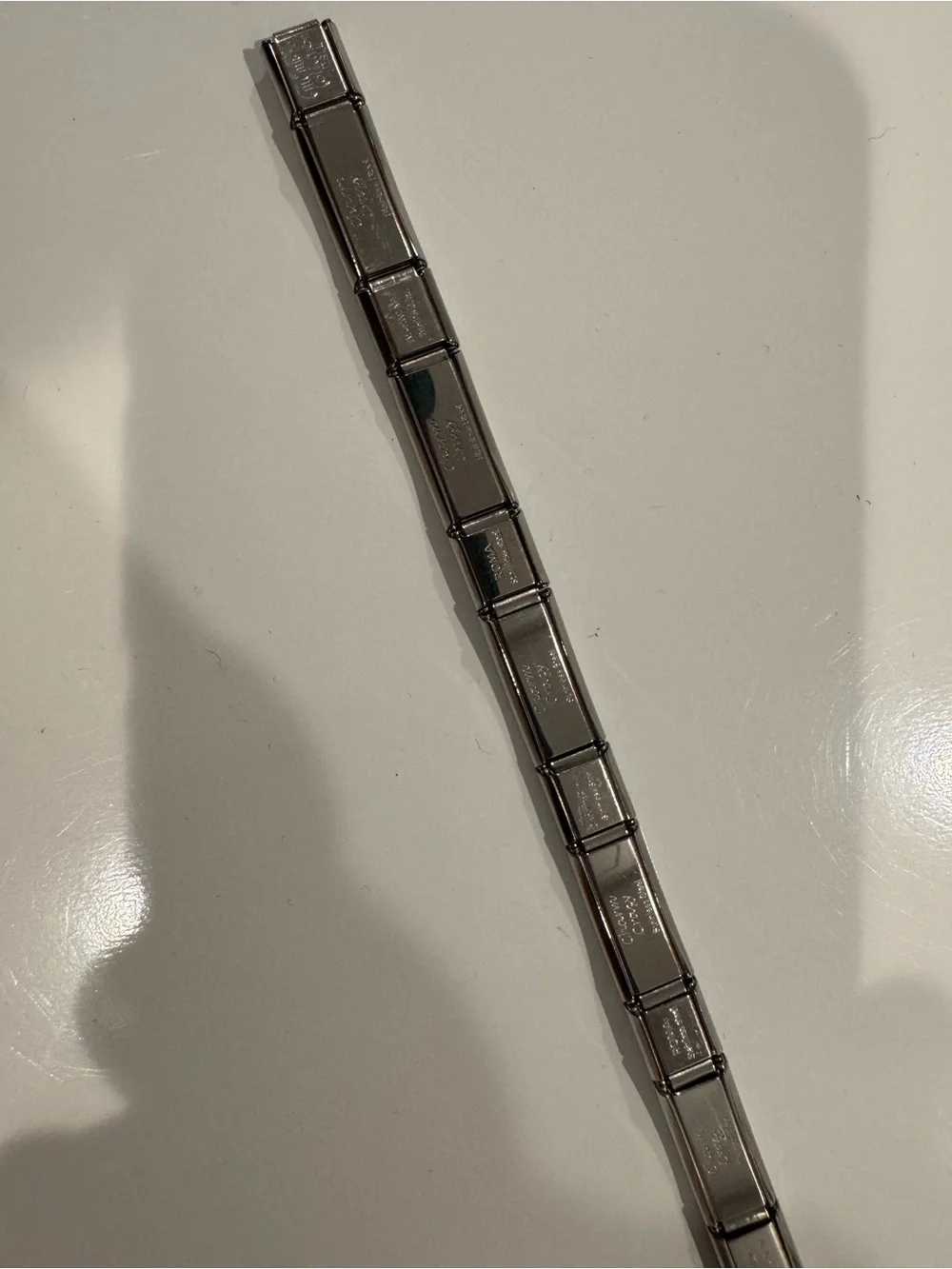St. Louis Rams Silver Stainless Steel Link Bracelet